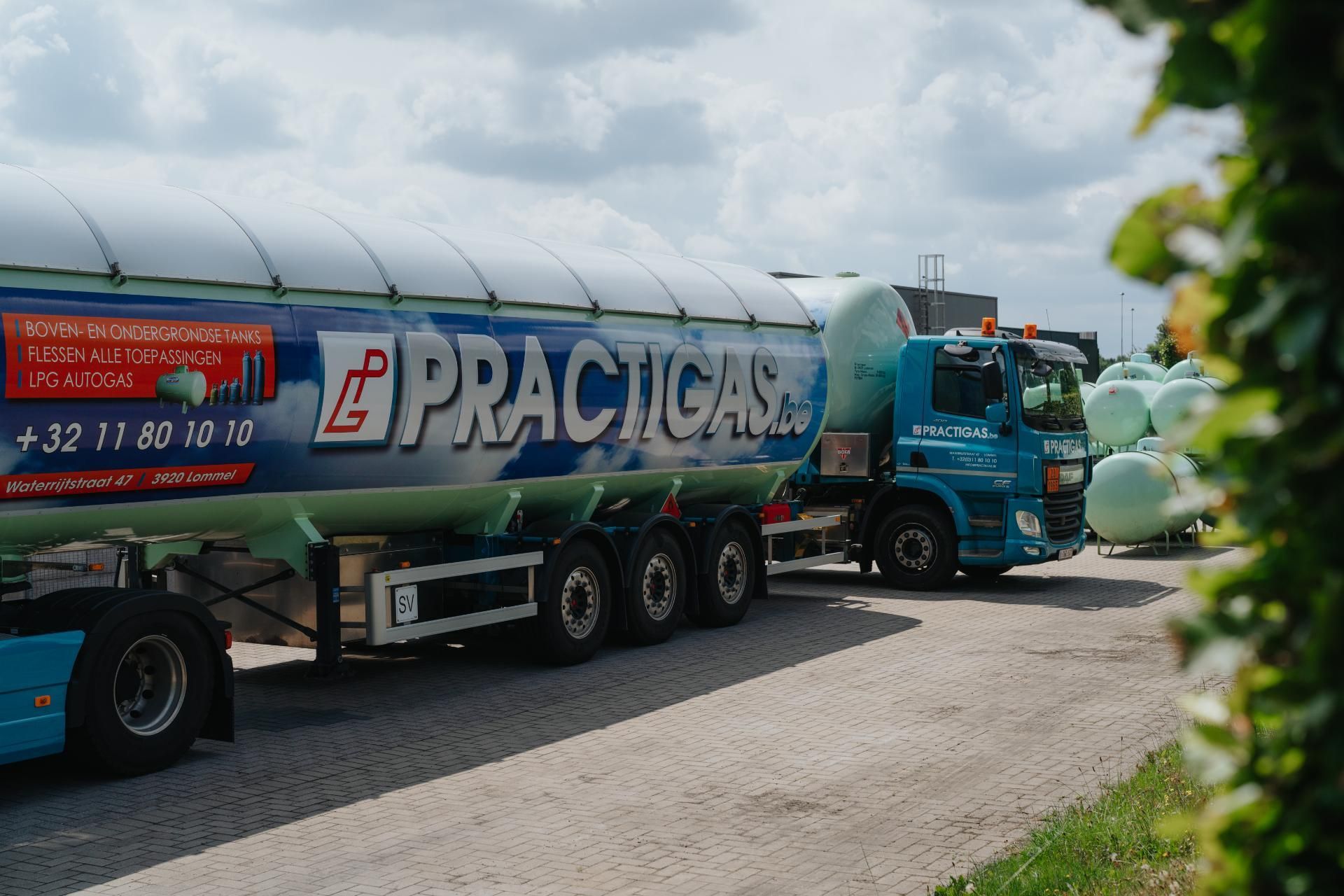 Practigas gastransport vrachtwagen