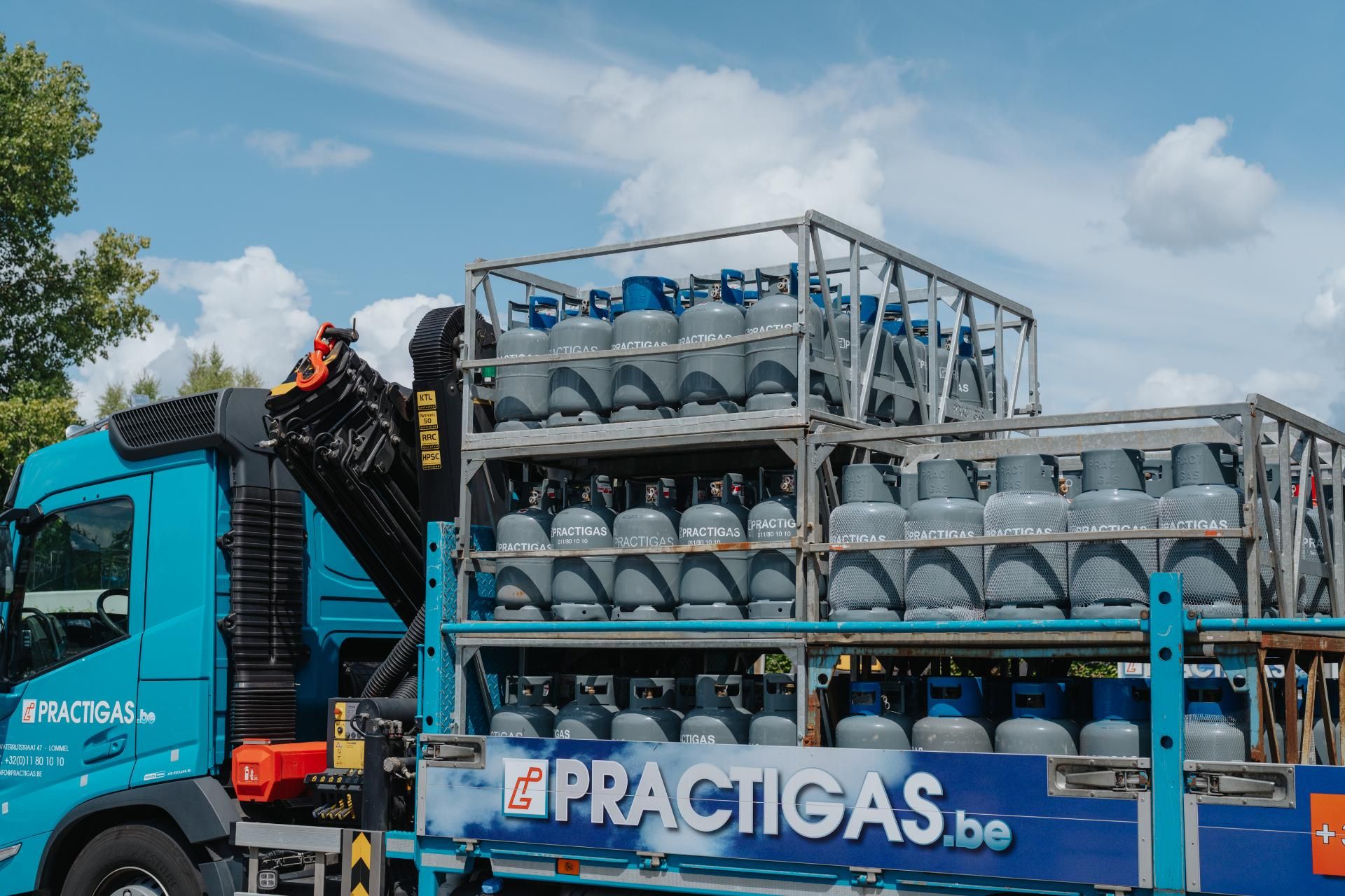 Practigas gasflessen levering vrachtwagen 1